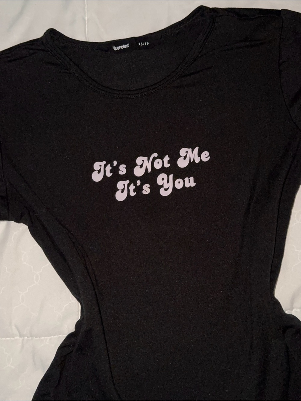 Black “It’s Not Me It’s You” Baby Tee Y2K Vibes 🖤